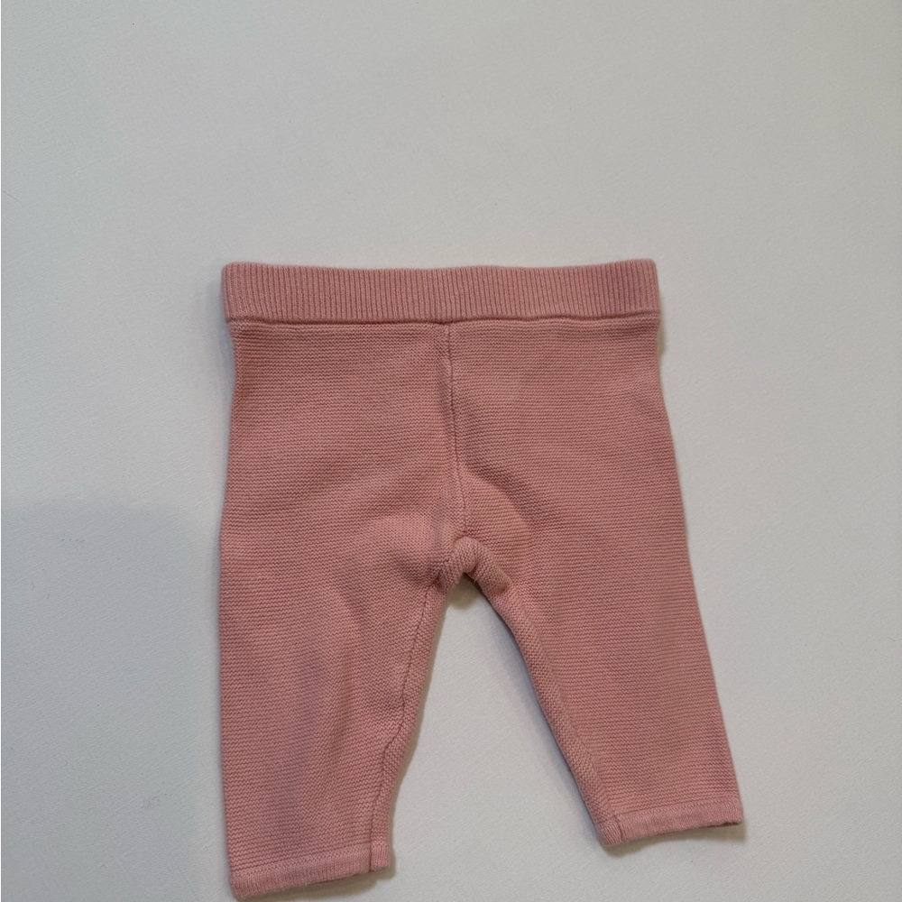 Janie and Jack Pink Knit Baby Leggings